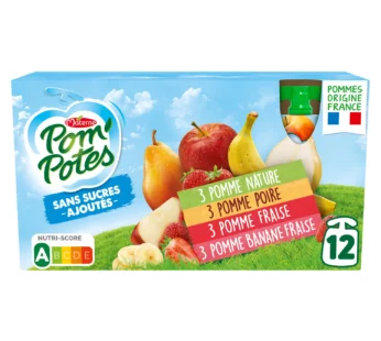 Compote Pom’Potes Multivariétés 12x90g