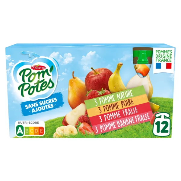 Compote Pom'Potes Multivariétés 12x90g