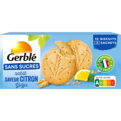 Biscuits sans sucres Gerblé Sablé citron 132g