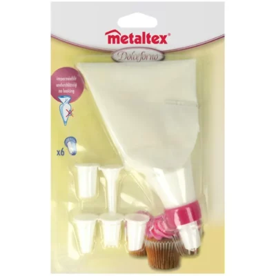 Metaltex - Poche et douilles blanche x4