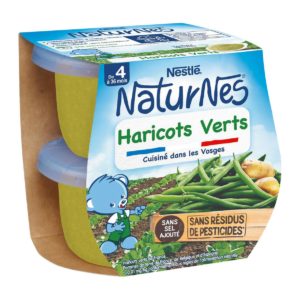 Bols Naturnes Nestlé Haricots verts dès 4/6 mois - 2x130g