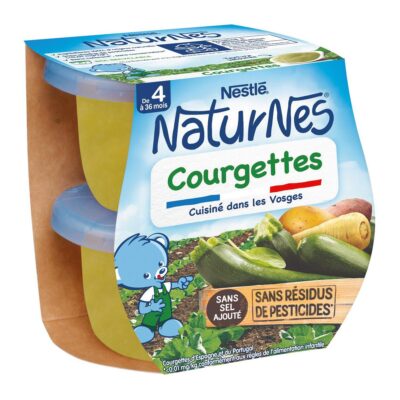 Bols Naturnes Nestlé Courgettes Dès 4/6 mois - 2x130g