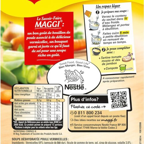 Soupe Poule vermicelles Maggi 3x1L