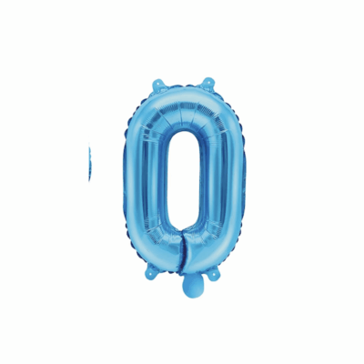 Ballon en aluminium 40" Chiffre 0 BLEU