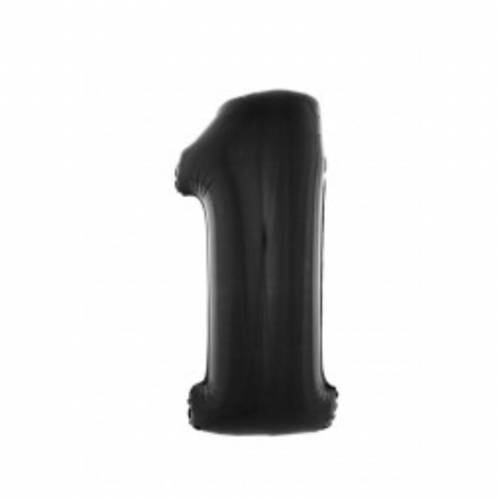 Ballon en aluminium 16" Chiffre 1 NOIR
