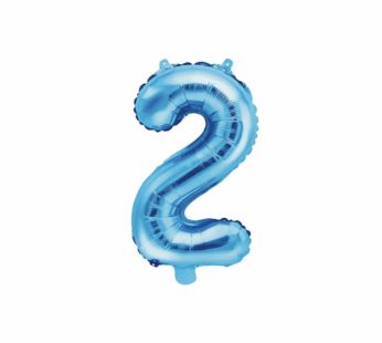 Ballon en aluminium 40″ Chiffre 2 BLEU