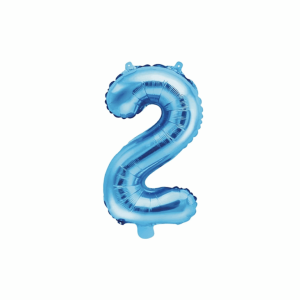 Ballon en aluminium 40" Chiffre 2 BLEU