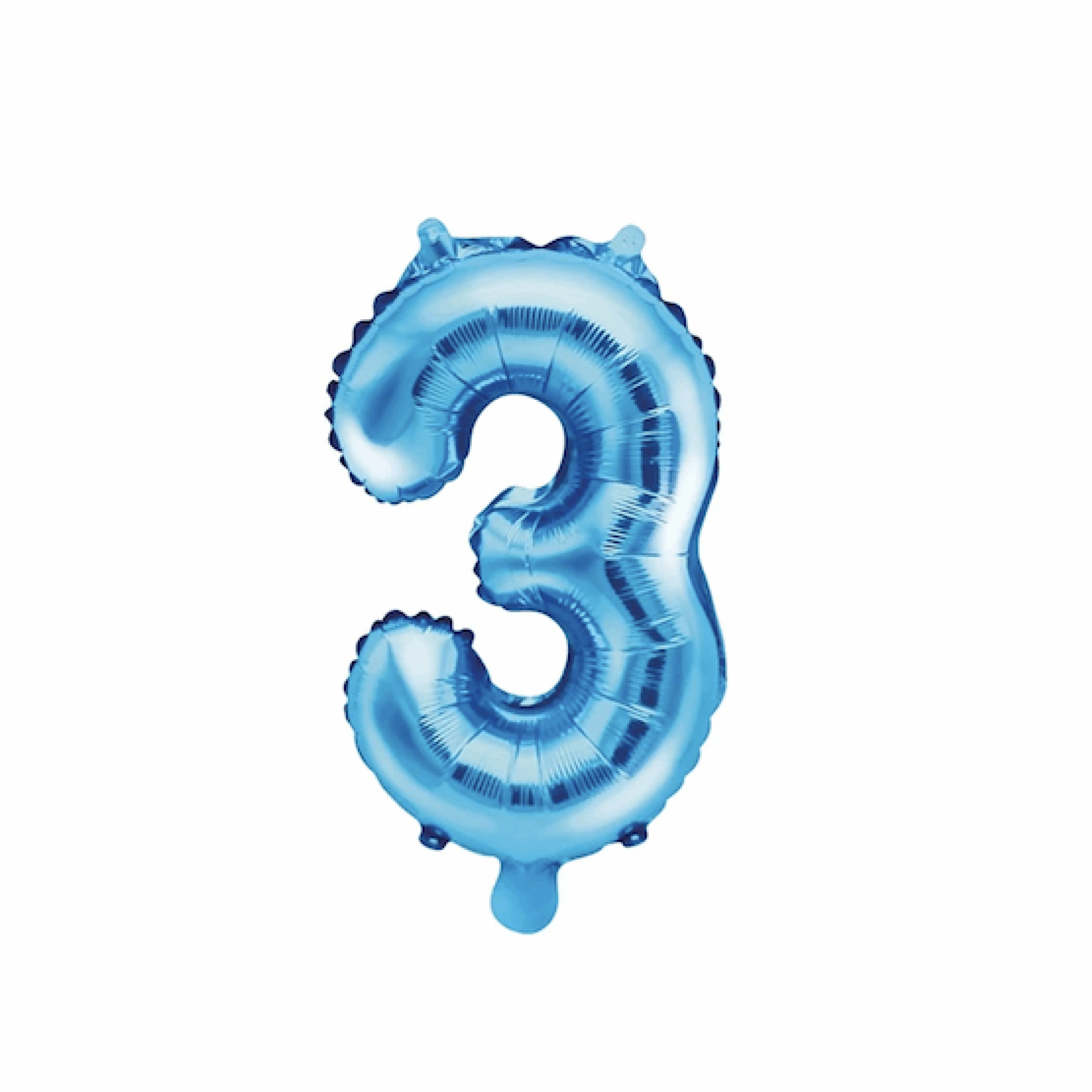 Ballon en aluminium 40″ Chiffre 3 BLEU