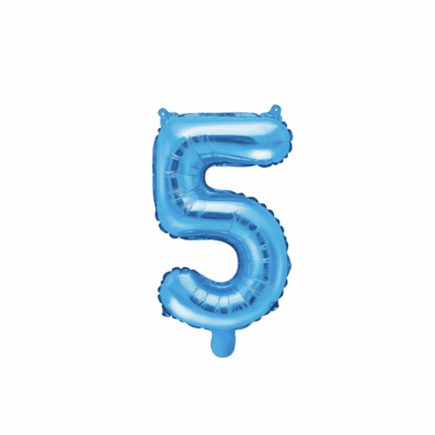 Ballon en aluminium 40" Chiffre 5 BLEU