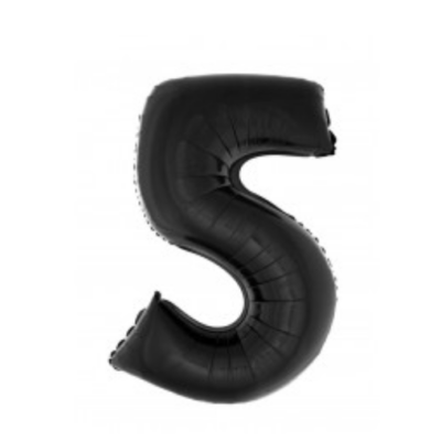 Ballon en aluminium 16" Chiffre 5 NOIR