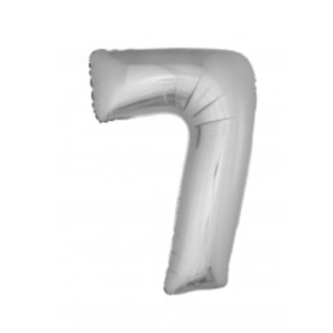 Ballon en aluminium 16" Chiffre 7 ARGENT
