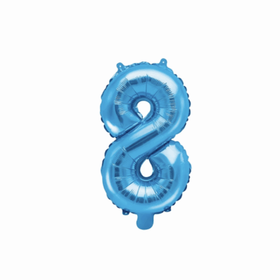 Ballon en aluminium 40" Chiffre 8 BLEU