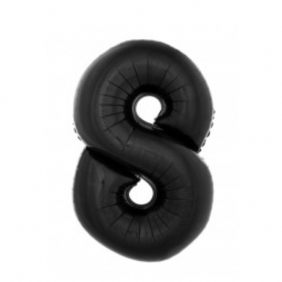 Ballon en aluminium 16" Chiffre 8 NOIR