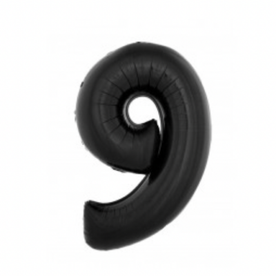 Ballon en aluminium 16" Chiffre 9 NOIR