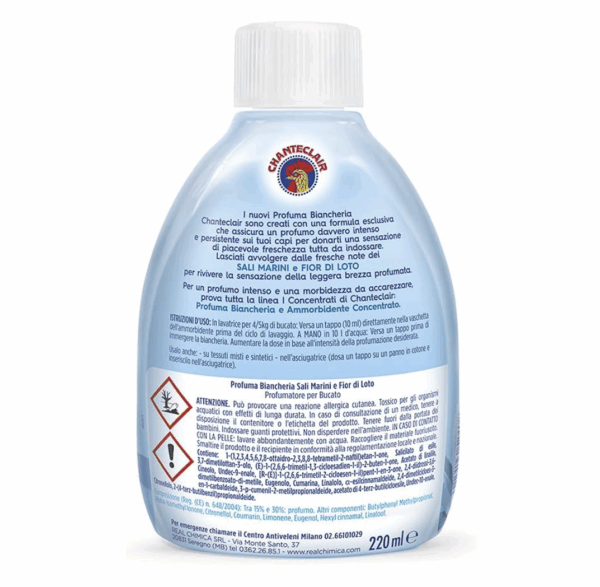 CHANTECLAIR Adoucisseur Sels de mer/lotus - 1 litre concentré 50 Lavages – Image 2