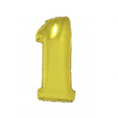 Ballon en aluminium 16" Chiffre 1 OR