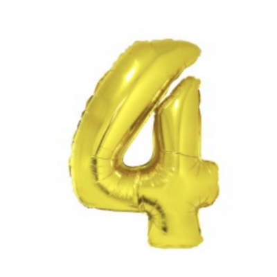 Ballon en aluminium 16" Chiffre 4 OR
