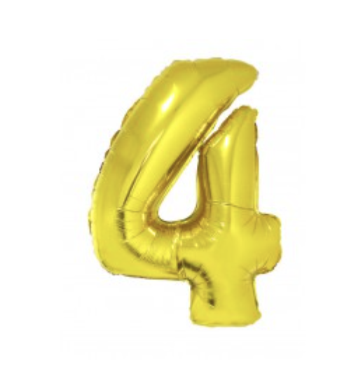 Ballon en aluminium 16″ Chiffre 4 OR