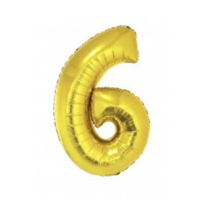 Ballon en aluminium 16" Chiffre 6 OR