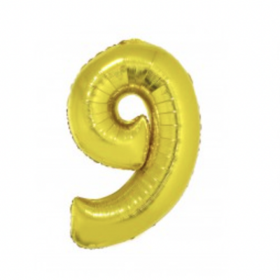 Ballon en aluminium 16" Chiffre 9 OR