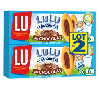 PROMO Biscuits barquette LU 3 chatons chocolats – 2x120g