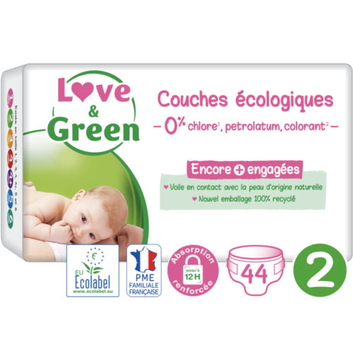 Love and Green T2 | 44 couches écologiques Jumbo