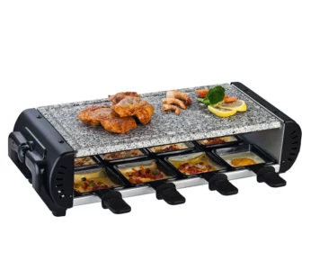 OHMEX Raclette&grill en pierre 2en1, 8 personnes 1200W