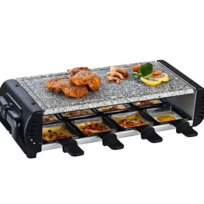 OHMEX Raclette&grill en pierre 2en1, 8 personnes 1200W