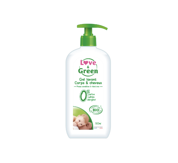 Love and Green | Gel lavant corps & cheveux bio Flacon(s) 500ml