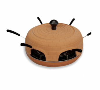 OHMEX Four à pizza Dôme en terre cuite 6 personnes, 1100W