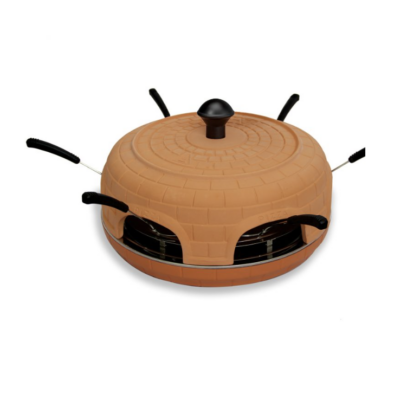 OHMEX Four à pizza Dôme en terre cuite 6 personnes, 1100W