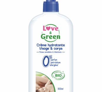 Love and Green | Crème hydratante visage & corps 500ml