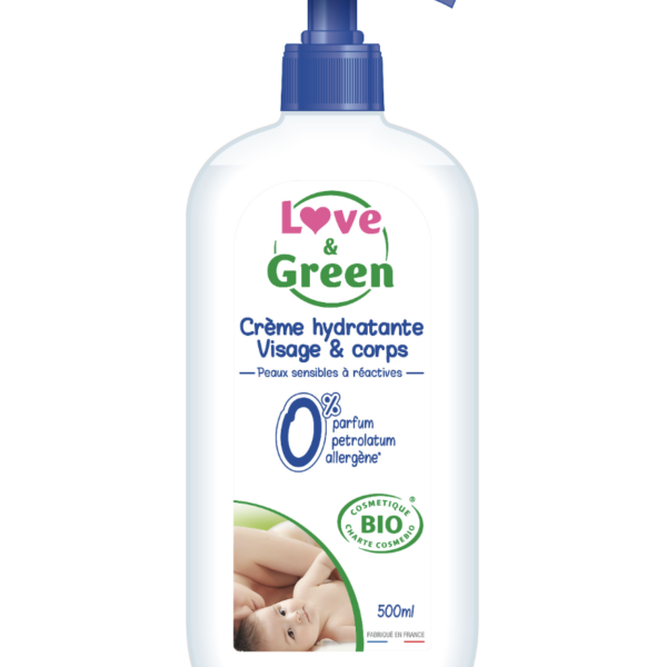 Love and Green | Crème hydratante visage & corps 500ml