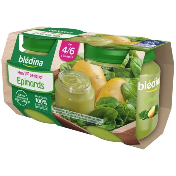 Petit pot Blédina 4 à 6 mois épinard - 2x130g
