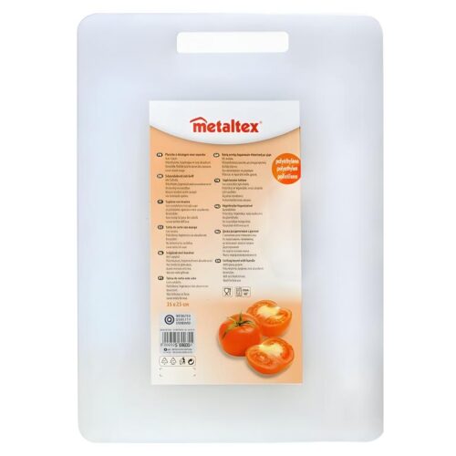 Metaltex - Planche à découper 25x35 en plastique blanc