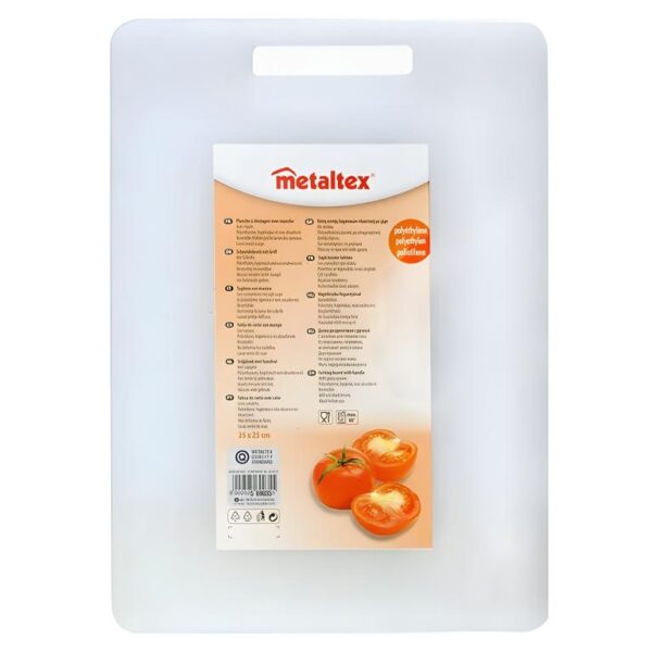 Metaltex - Planche à découper 25x35 en plastique blanc