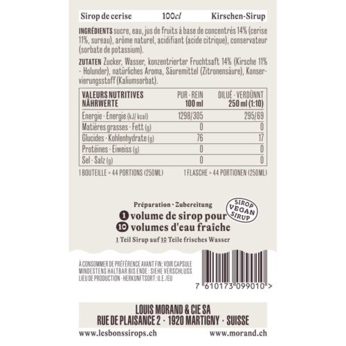Sirop MORAND Cranberry 1L