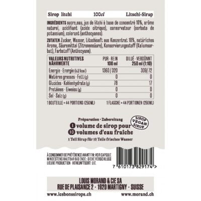 Sirop MORAND Litchi 1L