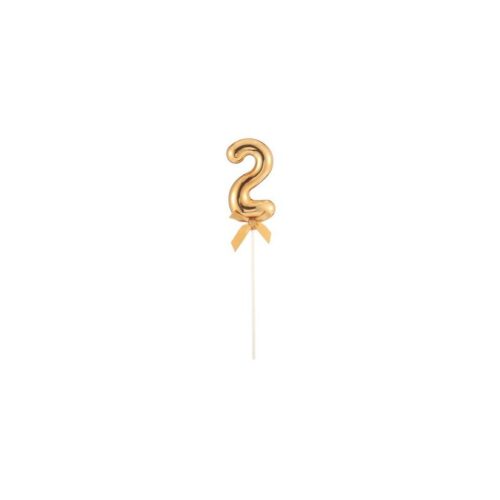 Topper pour gâteau chiffre 2 OR