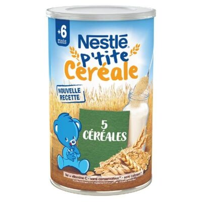 Nestlé P'tite Céréale 5 Céréales Saveur Nature 400g