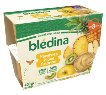 Purée Blédina Pommes, Kiwis, Ananas dès 8 mois – 4x100g