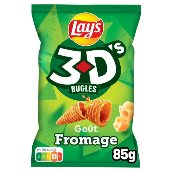 Chips apéritifs saveur fromage LAY'S 3D - 85g