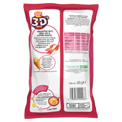 Chips apéritifs saveur bacon LAY'S 3D - 85g