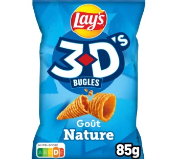 Chips apéritifs saveur nature LAY'S 3D - 85g