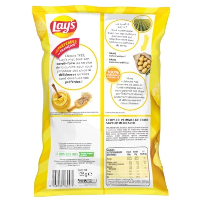Chips Lays moutarde cornichons - 135g