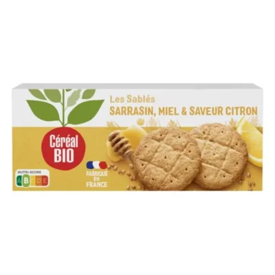 Biscuits sablés Miel, citron & sarrasin CEREAL BIO - 132g