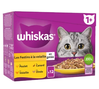 Whiskas Les Festins À La Volaille en gelée 12x85g
