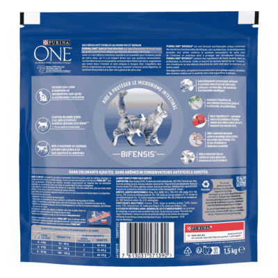 PURINA ONE BIFENSIS Adulte Croquettes Boeuf/blé - Sac de 450g