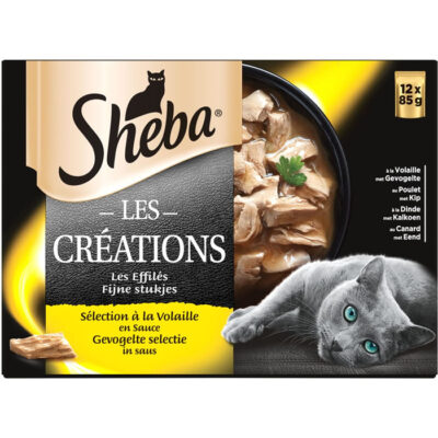 SHEBA Les Créations Effilés pour chats à la volaille 12x85g