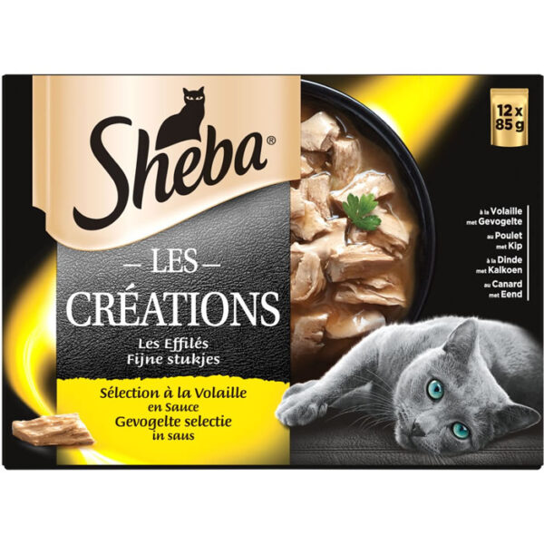 SHEBA Les Créations Effilés pour chats à la volaille 12x85g